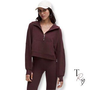 Lululemon Scuba Oversized Half Zip Hoodie Cassis Plum Purple/Brown M/L